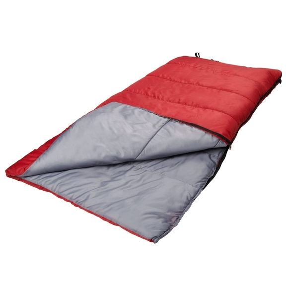 Ozark TrailOzark Trail 50-Degree Warm Weather Rectangular Sleeping Bag, Red - Picture 2 of 11